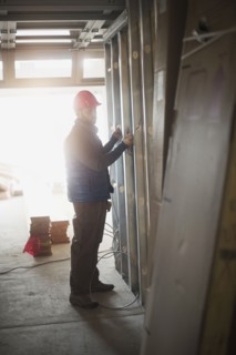 Man working at construction site.