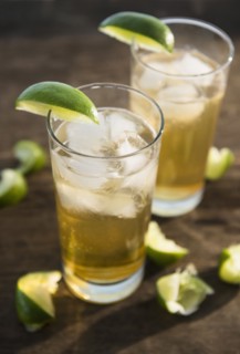 Dark and stormy cocktail