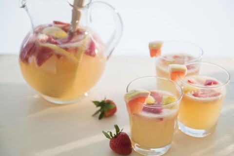 Studio shot of fruit cocktail