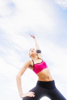 Woman exercising outdoors