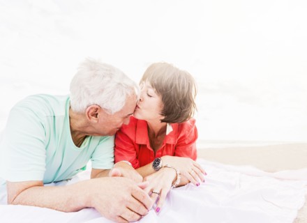 Couple spending time together on beach