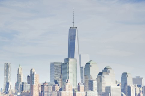 Manhattan skyline with One World Trade Center building
