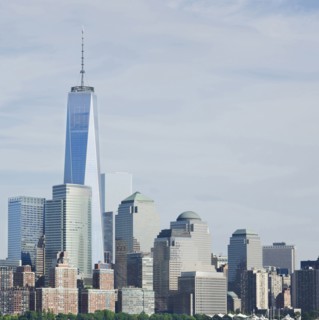 Manhattan skyline with One World Trade Center building