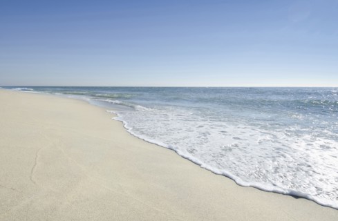 Beach with blue sky