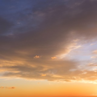 Sunrise sky with clouds.