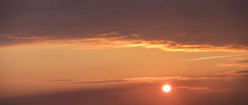 Panoramic view of sky at sunset.