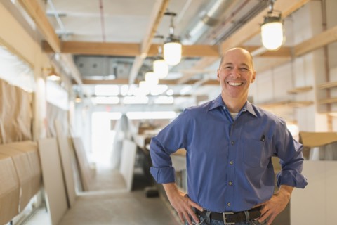 Portrait of smiling business owner.