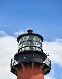 High section of lighthouse. Palm Beach, Florida.