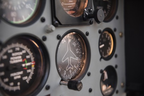 Cockpit in helicopter