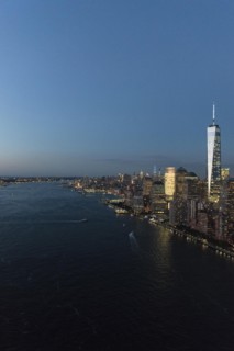 Aerial view of Manhattan and One World Trade Center