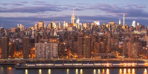 Cityscape at sunset