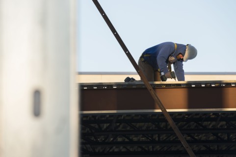 Man working at construction site