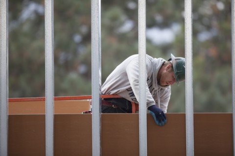 Man working at construction site