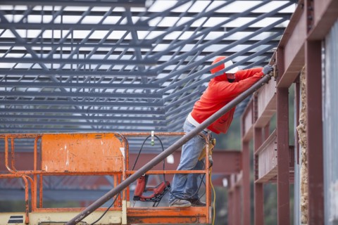 Man working at construction site