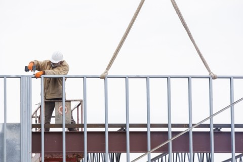 Man working at construction site