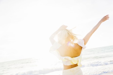 Young woman on beach