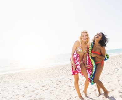 Female friends on beach