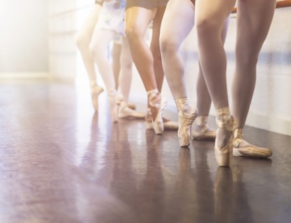 Young women dancing in dance studio