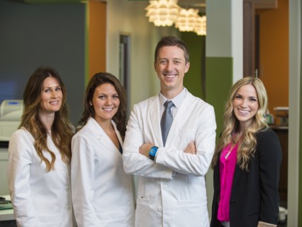 Portrait of dentists and patient