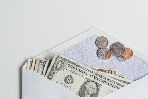 Money in envelope