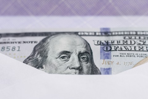 Money in envelope
