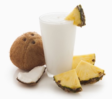 Coconut and pineapple smoothie
