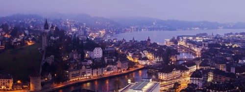 Old town at night