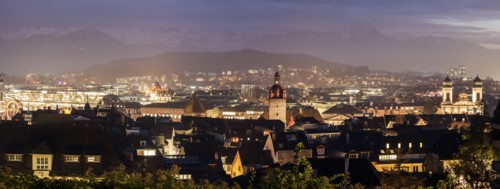 Old town at night
