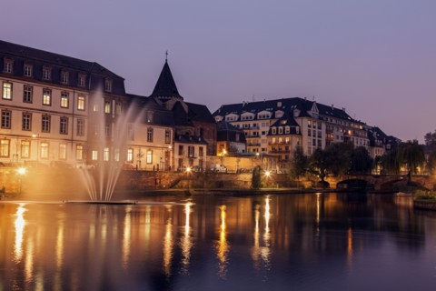 Old town at night