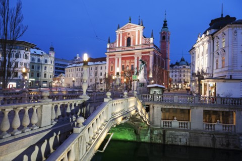 Franciscan Church and Triple Bridge