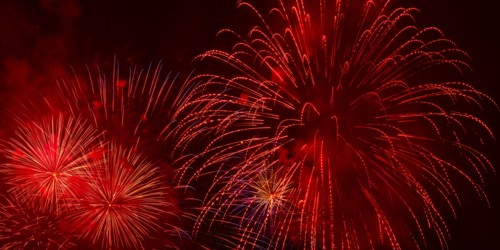Independence Day celebration with fireworks.