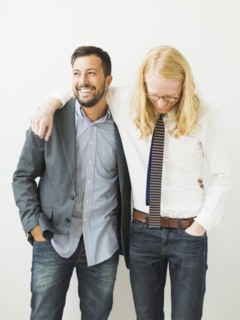 Two smiling friends