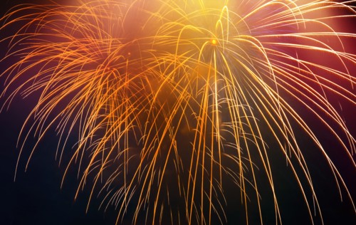 Independence Day celebration with fireworks.