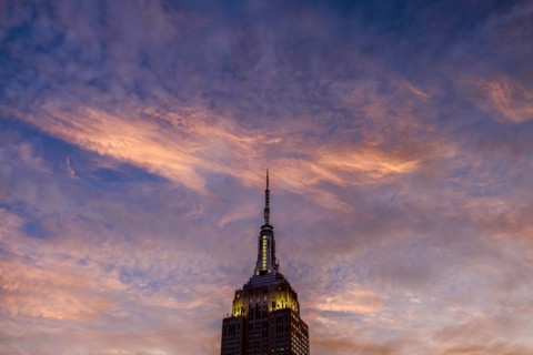 Empire State Building at sunset. USA, New York, New York City.