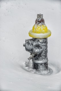 Fire hydrant in winter