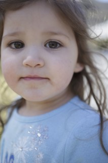 Portrait of girl outdoors