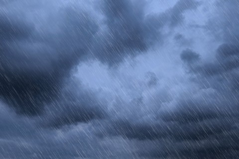 Rain at night.