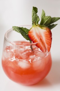 Studio shot of strawberry drink