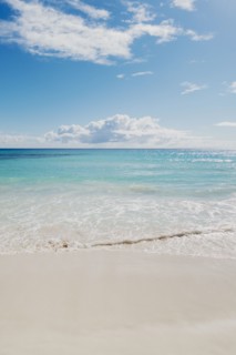 View of tranquil tropical beach