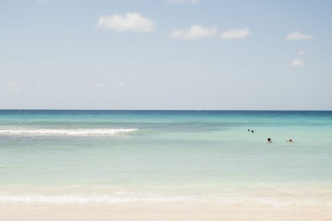 View of tranquil tropical beach