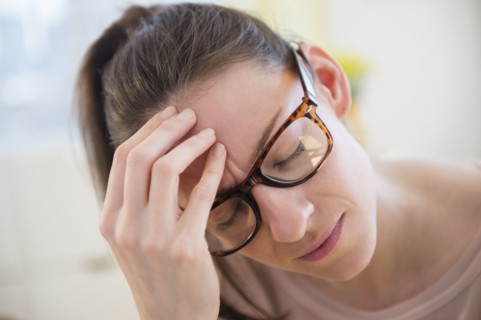 Portrait of tired woman