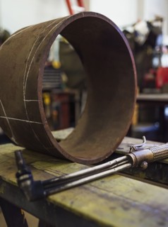 Manufacturing equipment in workshop