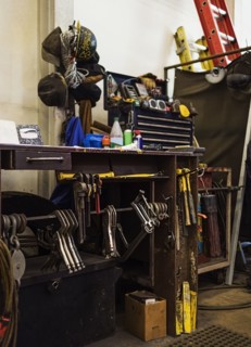 Work tools in workshop