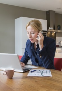 Woman working at desk