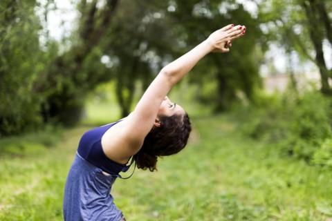 Woman exercising outdoors