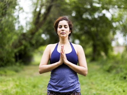 Woman exercising outdoors