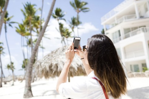 Woman taking picture
