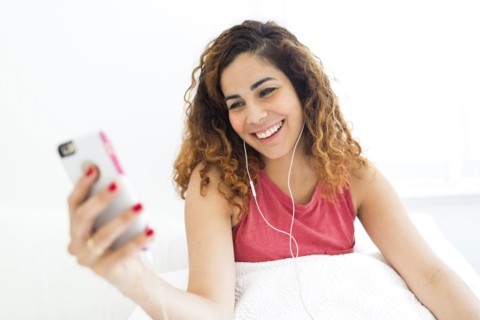 Woman using phone