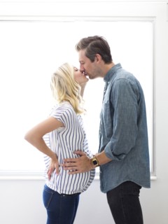 Husband with pregnant wife