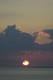 View of sunset sea